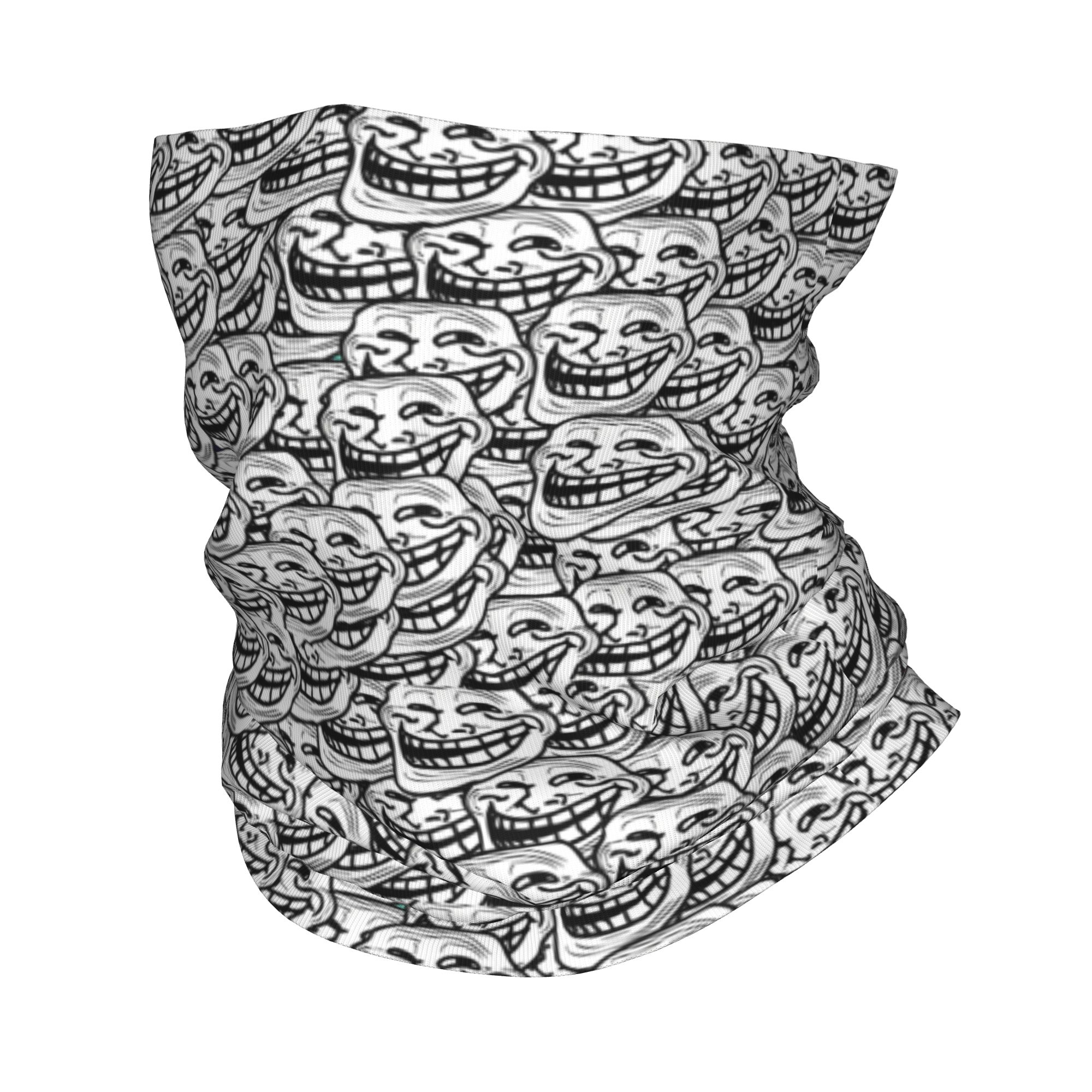 Neck Gaiter Face Cover - Grappige Anime Troll Face Quest Video