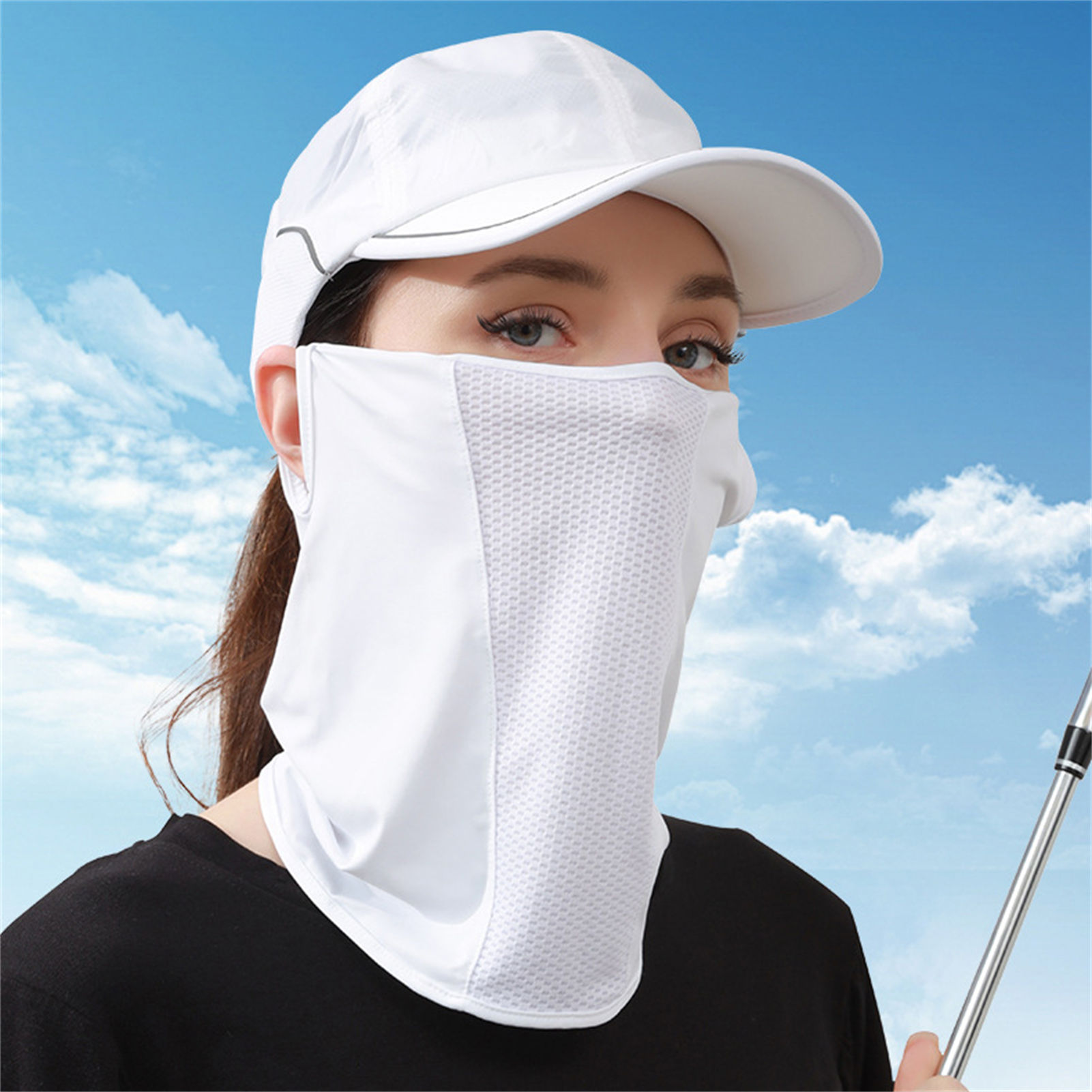 Sports Mask Breathable - IJszijde zonnemasker UPF50+ Ademende UV-bescherming Brede