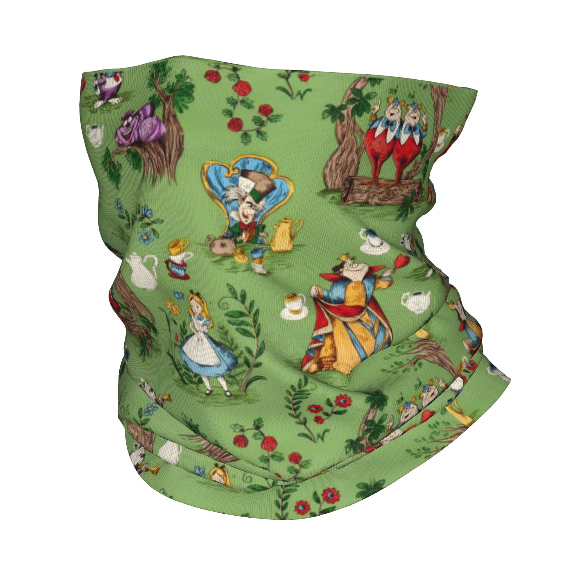 Neck Gaiter Face Cover - Aangepaste A-Alice in W-Wonderland Bandana nekwarmer