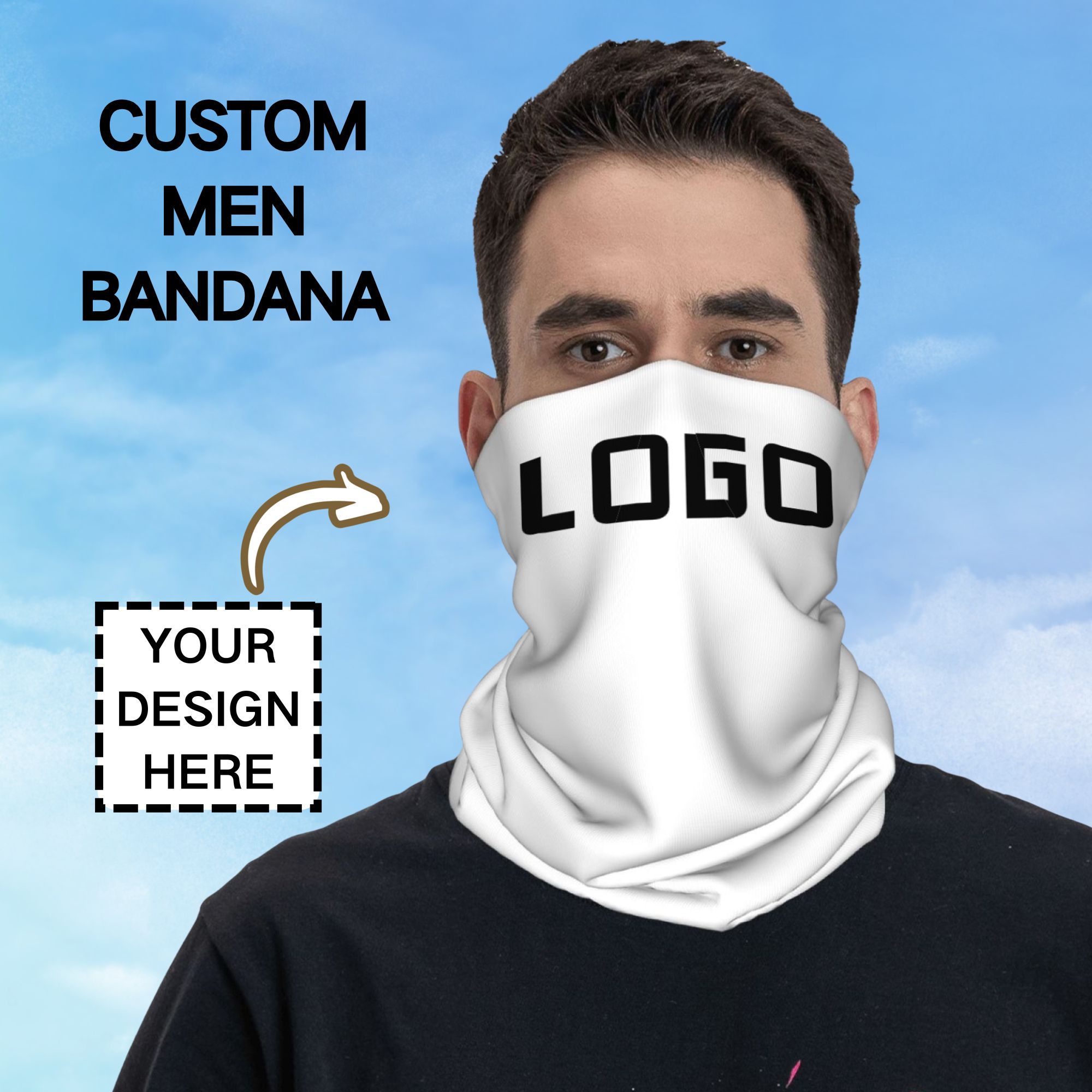 Aangepaste fotologo naadloze n - Neck Gaiter Face Cover recensie en prijs