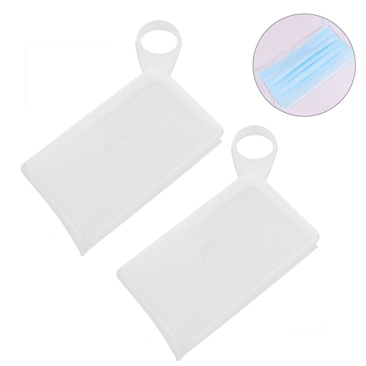 2 stuks siliconen masker opber - Face Mask Storage Box recensie en prijs