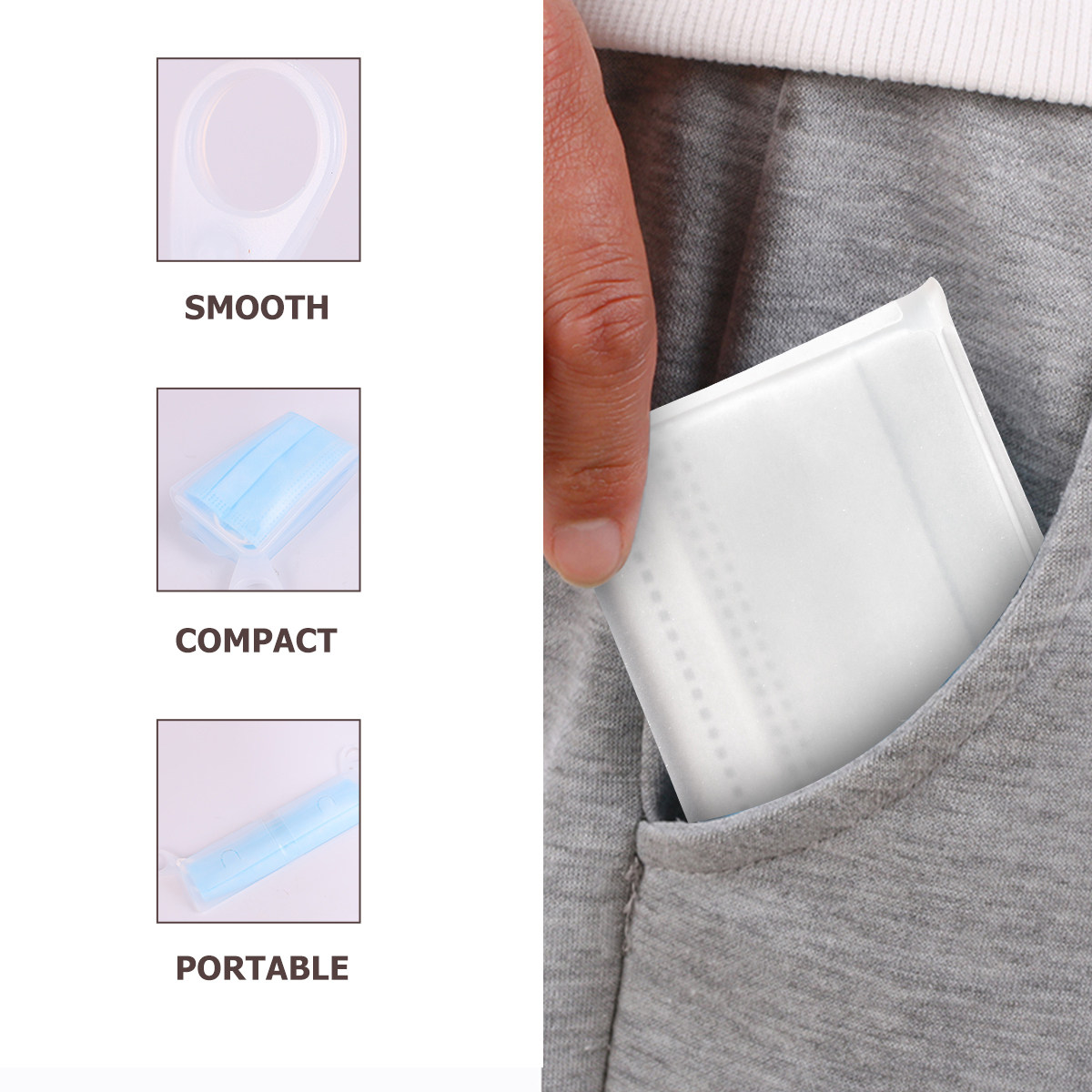 2 stuks siliconen masker opber - Face Mask Storage Box recensie en prijs