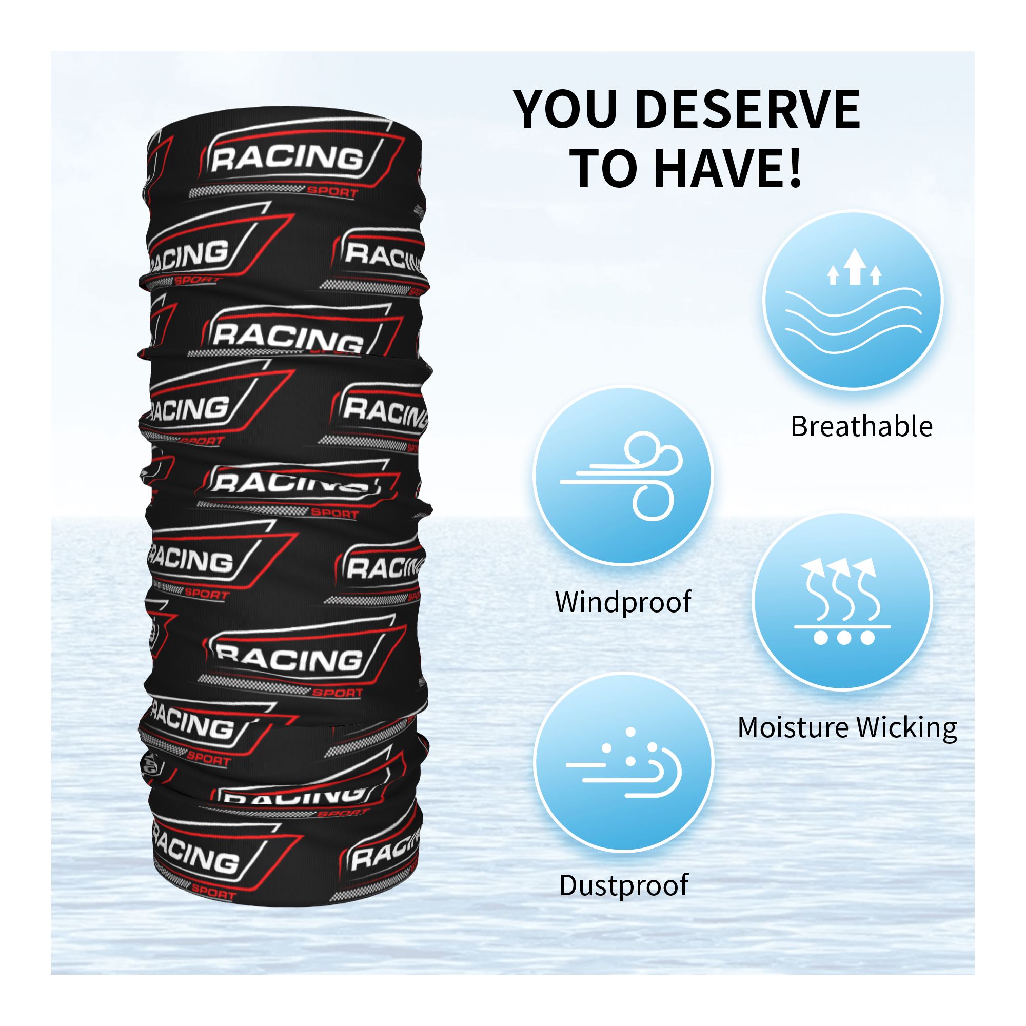 Custom Racing Speed Race Banda - Neck Gaiter Face Cover recensie en prijs